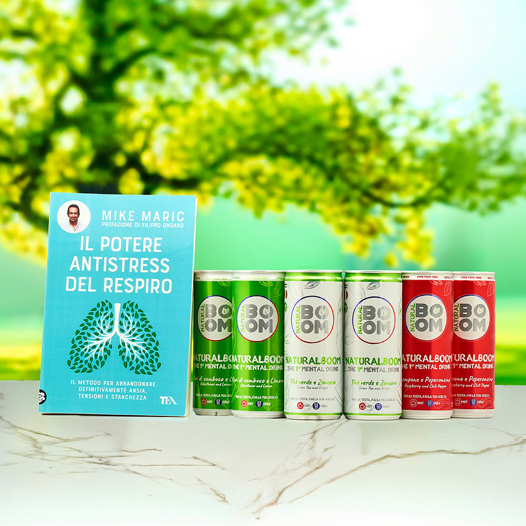 Il potere antistress del respiro di Mike Maric + 6 lattine di NaturalBoom